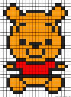 pixel art winnie l ourson : +31 Idées et designs pour vous inspirer en images #design #icons #indie #inspiration #pixelartwinnieloursonimages #pixelartwinnieloursonphotos #PixelArt #ressources #telecharger #wallpapers Pooh Bear Perler Beads, Pixel Art Animals, Image Pixel Art, Modele Pixel Art, Easy Pixel Art, Pixel Art Templates, Pixel Drawing, Diy Perler Bead Crafts, Perler Beads Ideas