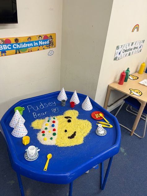 Creative Area, Nursery Activities, Tuff Tray, Nursery Set, Play Activities, Children In Need, Baby Room, Tea Party, High Chair