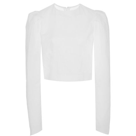 Brock Collection Long Sleeve Blouse ($590) ❤ liked on Polyvore featuring tops, blouses, white, white long sleeve top, jewel neck top, long sleeve blouse, long sleeve tops and white top White Puff Sleeve Top, Puffed Sleeve Top, Puff Blouse, Brock Collection, White Cotton Blouse, White Long Sleeve Blouse, White Long Sleeve Top, Puff Long Sleeves, Puff Sleeve Blouse