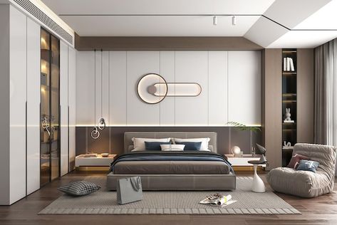 3d rendering modern luxury bedroom inter... | Premium Photo #Freepik #photo #bedroom-design #modern-bedroom #bedroom-interior #bedroom Modern Luxury Bedroom Design, Luxury Bedroom Interior Design, Luxury Bedroom Interior, Simple Bedroom Design, Bedroom Interior Design Luxury, Modern Luxury Bedroom, Hotel Room Design, Modern Bedroom Interior, Luxury Bedroom Design