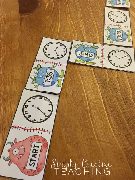 The Five, Differentiated Math Centers, Time To The Hour, Primary Teacher, Differentiation Math, I Love Math, Teaching Time, Time Games, Math Time