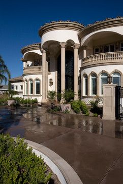 ♡ SecretGoddess ♡ www.pinterest.com/secretgoddess/ Grand Mediterranean Estate Mediteranian Home, Mediterranean House Designs, Glam House, Mediterranean Exterior, Mediterranean Mansion, Classic House Design, Casa Exterior, Luxury House Plans, Grand Homes