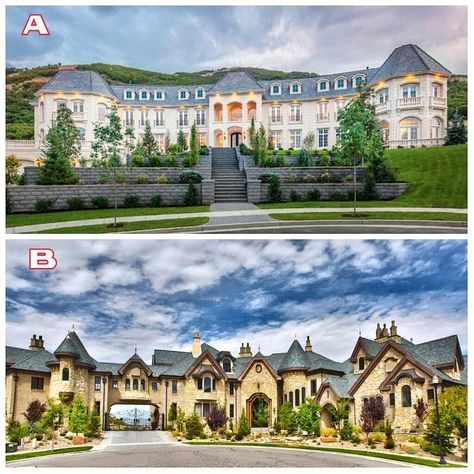 The American Man$ion on Instagram: “Which Utah mega #mansion do you like most? A or B?” Mansion, Utah, Dream House, House Styles, On Instagram, Instagram