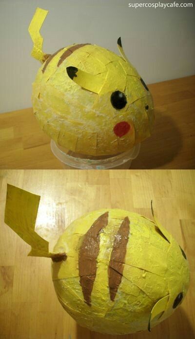 DIY Pikachu Piñata Pikachu Pinata, Diy Pikachu, Pokémon Party, Pokemon Diy, Piñata Ideas, Lion King Birthday, Pokemon Craft, Pokemon Birthday Party, Pokemon Party