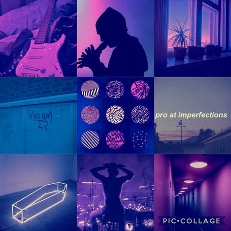 Twenty One Pilots Purple Aesthetic, 2016 Aesthetic, Aesthetic Collages, Twenty One Pilots Wallpaper, Twenty One Pilots Aesthetic, Lavender Aesthetic, Music Collage, Dan And Phil, One Pilots