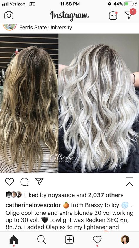 Blond To Silver Hair, Grey Blonde Root Melt, Platinum Ice Blonde Hair Dark Roots, Ashy Cool Blonde Balayage Ombre, Ice Balayage Hair, Icy Lob Haircut, Icy Blonde Balayage Formula, Ash Blonde Wedding Hair, Heavy Icy Blonde Highlights