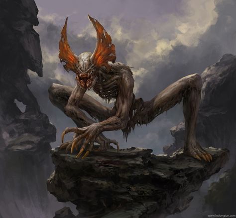 ArtStation - Creature Design01, Dongjun Lu Mountain Monsters, Illustration Fantasy, Dark Creatures, Beast Creature, Cool Monsters, Fantasy Beasts, Monster Concept Art, Fantasy Monster, Scary Art