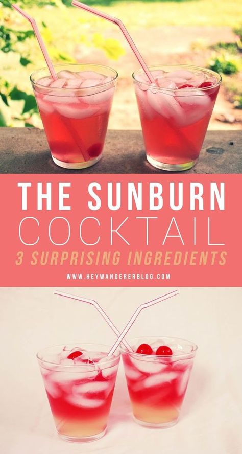 Sunburn Cocktail, Drinks Alcohol Recipes Easy, Easy Alcoholic Drinks, Summer Drinks Alcohol, Cocktail Drinks Alcoholic, Yummy Alcoholic Drinks, Mixed Drinks Alcohol, Beach Drinks, Rum Punch