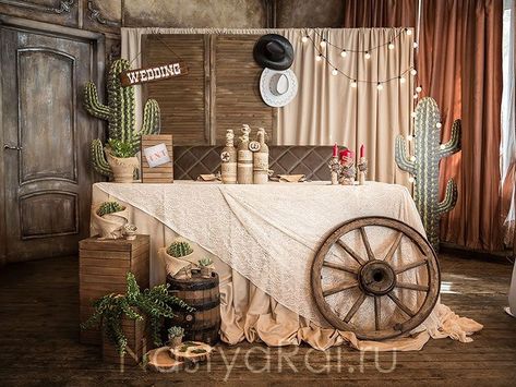 Boho Western Party Decorations, Saloon Bar Ideas Western Theme, Country Western Decor Party, Hoedown Party Ideas Decor, Aztec Party Theme, Cowboy Party Decorations Western Decor, Cowboy Baptism Ideas, Western Baptism Ideas, Wild West Party Decor