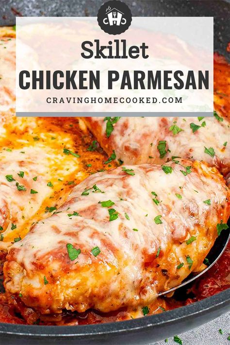 Chicken Parmesan Stove Top, Stovetop Chicken Parmesan, Chicken Parm Skillet, Cast Iron Chicken Parmesan, Chicken In A Skillet Recipes, Skillet Chicken Parmesan Recipe, Chicken Parmesan Recipe Stove Top, Homemade Chicken Parm, Chicken Skillet Recipes Easy