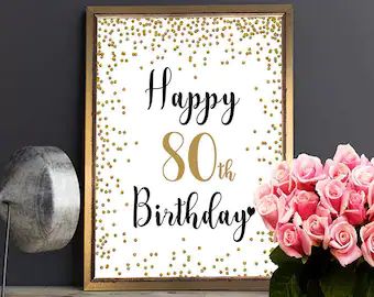 Cheers to 80 years cocktail napkins | Etsy Cheers To 80 Years, 40 Birthday Signs, 80th Birthday Party Decorations, Confetti Sign, 70th Birthday Decorations, 60th Birthday Decorations, Confetti Birthday Party, Happy 80th Birthday, Anniversary Sign