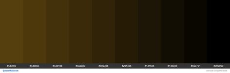 Shades XKCD Color mud brown #60460f hex #563f0e, #4d380c, #43310b, #3a2a09, #302308, #261c06, #1d1505, #130e03, #0a0701, #000000 Brand original color codes, colors palette. Brown Hair Swatches, Brown Hair Palette, Hair Swatches, Color Palette Brown, Dark Academia Color Palette, Dark Academia Color, Swatches Color, Purple Home Decor, Chocolate Brown Hair Color