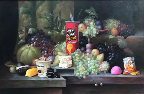 Dave Pollot, Office Paintings, Thrift Store Art, Drawing Aesthetic, Tim Walker, Still Life Photos, Cyberpunk Aesthetic, Art Parody, Still Life Oil Painting