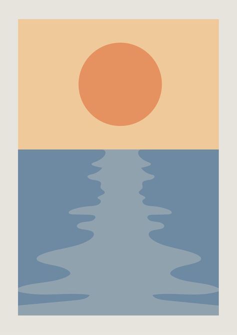 Summer Wall Posters, Sunset Poster Aesthetic, Beach Collage Art, Beach Posters Prints, Boho Aesthetic Prints, Ulu Cliffhouse, Beach Poster Design, Retro Beach Art, 21 Paddle