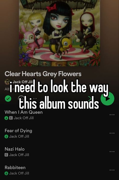 #clearheartsgreyflowers #jackoffjill #jessickaaddams Jack Off Jill, Random Songs, Music Recs, Clear Heart, Music Nerd, Song Suggestions, Music Recommendations, Grey Flowers, Music Mood