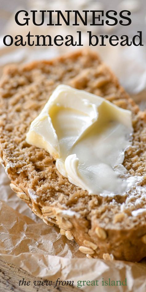 Irish Bread Recipe, Guinness Bread, Cozy Soups, Irish Bread, Irish Cooking, Irish Cuisine, No Yeast Bread, Oatmeal Bread, Beer Bread