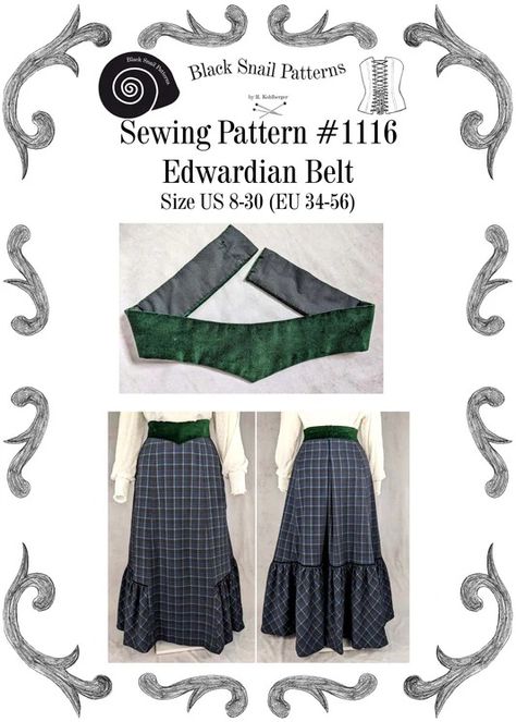 PDF Women 1860-1910 – BlackSnailPatterns Edwardian Belt, Edwardian Dress Pattern, Victorian Dress Pattern, Victorian Jacket, Sewing Patterns For Women, Free Pdf Sewing Patterns, Leather Working Patterns, Corset Sewing Pattern, Dress Patterns Free