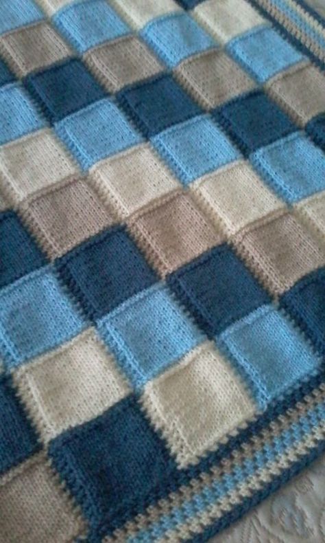 Baby blanket Easy Blanket Knitting Patterns, Knit Baby Blanket Pattern Free, Crochet Blanket Stitch Pattern, Knitted Blanket Squares, Knitting Squares, Knitting Patterns Free Blanket, Blanket For Baby, Dishcloth Knitting Patterns, Knitting Paterns