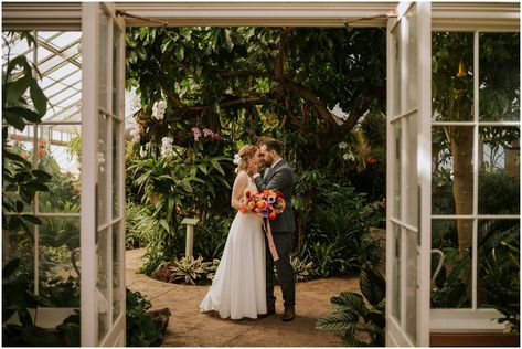 A bride and groom press their foreheads together in an orchid-filled conservatory at their New Orleans Botanical Garden wedding. New Orleans Botanical Garden Wedding, Wedding New Orleans, Botanical Garden Wedding, Beautiful Outdoor Wedding, Botanical Gardens Wedding, New Orleans Wedding, Wedding Costs, Wedding News, Wedding Prices