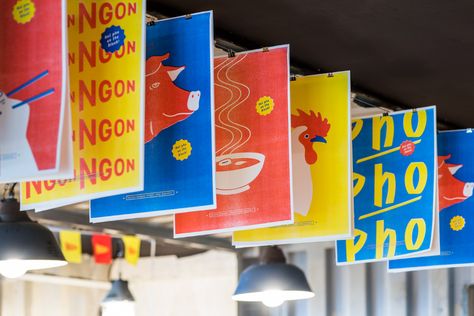 NGON - street food on Behance Food Festival Branding, Food Stall Design, Street Food Design, Museum Branding, Food Logo Design Inspiration, Food Branding, Food Logo Design, Kiosk Design, Restaurant Logo