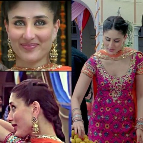 Geet Jab We Met Hairstyle, Geet Jab We Met Look, Jab We Met Geet Dress, Jab We Met Kareena Kapoor Outfits, Kareena Kapoor Jab We Met Outfits, Geet Jab We Met Aesthetic, Geet Outfits From Jab We Met, Jab We Met Outfits, Geet Jab We Met Outfits