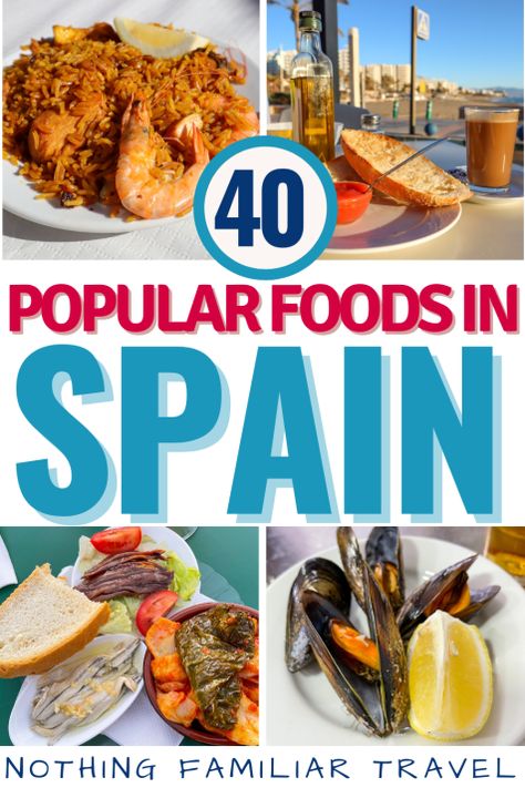 Popular Spanish Foods & Drinks Best Food In Spain, Food Of Spain, Spain Food Recipes, Spaniard Food, Spanish Mussels, Food From Spain, Recipes From Spain, Foods From Spain, Tapas Spanish