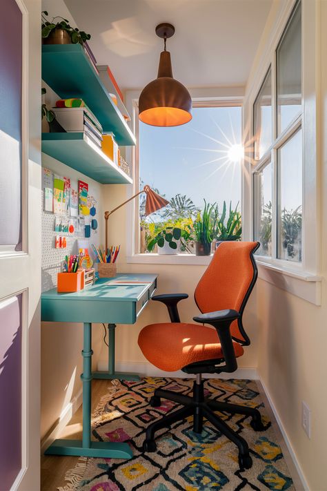 Tiny office? No problem! 🌈🖥️ Unleash the potential of even the smallest spaces with our genius desk ideas! Ready to turn that nook into your productivity hub? #homedesigninsider #smalldeskarea Micro Office Ideas Small Spaces, Desk Area Ideas, Small Spaces Desk, Desk Ideas For Small Spaces, Small Desk Area, Tiny Desk, Tiny Desks, Tiny Office, Mini Office