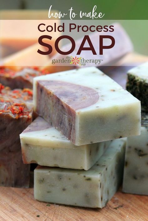 If you have ever been curious about the world of handmade soap, chances are you have heard of cold process soap. This type of soap making produces an artisanal-looking handmade soap that can be scented with natural essential oils and botanical elements. Grab a few friends and learn how to make soap! #gardentherapy #homemadegifts #diy #diysoaps #naturalskincare Diy Natural Beauty Recipes, Natural Soaps Recipes, How To Make Soap, Conscious Consumerism, Săpunuri Handmade, Cold Process Soap Recipes, Handmade Soap Recipes, Make Soap, Soap Making Recipes