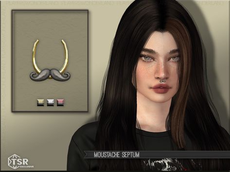 Sims 4 Septum, Cc Piercing, Frenulum Piercing, Stretched Septum, Sims 4 Piercings, Jewelry Sapphire, Septum Piercings, Piercing Septum, Septum Piercing