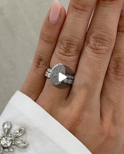 By Bonnie Jewelry | All Things Diamonds ✨ on Instagram: "The correct way to pair your French Pave Oval Ring 🩵🩵 At By Bonnie Jewelry, we love to see sparkle on sparkle, so we suggest our GORGEOUS round shared prong wedding band (2.8mm) to go with this beautiful 3.3 carat Oval French Pave Engagement Ring (2.2 mm band) AND LOOK AT THAT SPARKLE!  Ring Style 2317💍 Do you prefer a solitaire or a French pave ring? Drop a hint in the comments, you never know who’s reading them! 👀🤭  #frenchpave #diamondring #3caratovaldiamond #3caratdiamond #ovaldiamondring #engagementring #frenchpavediamondring #ovaldiamond #weddingband #engagementringgoals" Bonnie Jewelry, Shared Prong Wedding Band, 3 Carat Diamond, Oval Diamond Ring, Pave Engagement Ring, Pave Diamond Ring, Oval Ring, Oval Rings, Pave Ring