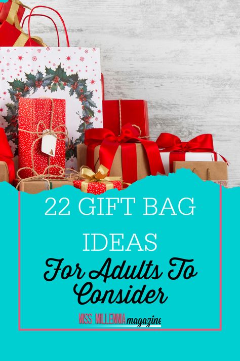 Explore handpicked gift bag ideas crafted for adults, each carrying the essence of surprise and thoughtful curation. https://missmillmag.com/gift-bag-ideas-for-adults/ What To Put In Gift Bags, Christmas Grab Bag Ideas For Adults, Grab Bag Gift Ideas Christmas, Christmas Grab Bag Ideas, Gift Bag Ideas For Adults, Grab Bag Ideas, Grab Bag Gift Ideas, Goodie Bag Ideas For Adults, Grab Bag Gifts