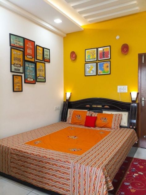 Bedroom decor ideas Bedroom Inspirations Indian, Wall Colour Design, बेडरूम डिजाइन, O J Simpson, Colorful Room Decor, Indian Room Decor, Indian Bedroom Decor, Indian Bedroom, Colourful Living Room Decor