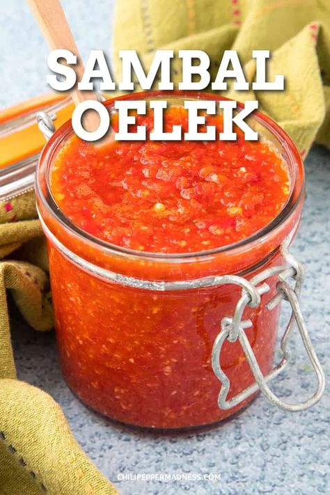 Chili Paste Recipe, Sambal Recipe, Chili Pepper Recipes, Classic Chili, Chili Sauce Recipe, Sambal Oelek, Hot Sauce Recipes, Asian Sauce, Paste Recipe