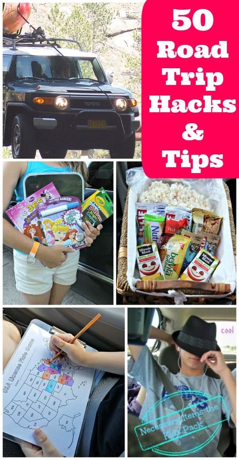 TONS of great tips, hacks and ideas for your next road trip!  Healthy snack ideas, how to keep kids busy on long car rides, what to bring and ways to keep the car organized while traveling with kids! Trip Hacks, Long Car Trips, Plane Rides, Road Trip Food, Trip Packing, Road Trip Snacks, Road Trip Packing, Road Trip Games, Theme Harry Potter