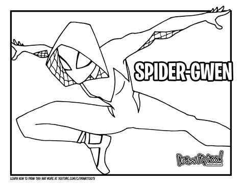 Spider Verse Coloring Pages, Spiderman And Gwen, Spider Gwen Comics, Spiderman Into The Spider Verse, Spider Gwen Art, Verse Coloring Pages, Gwen Spiderman, Spiderman And Spider Gwen, Spider Coloring Page