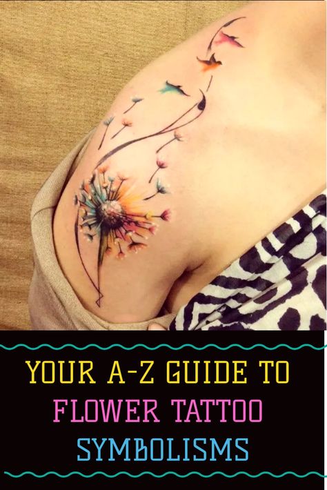 Birth Tattoos Symbols, Symbols Of Strength Tattoos Flowers, Flower Symbolism Meaning Tattoo, Flower Tattoo Symbolism, Tattoo Flowers Meaning, Remembrance Flower Tattoos, Tattoos That Mean Change, Meaningful Floral Tattoos, Flowers In The Darkest Parts Of You Tattoo