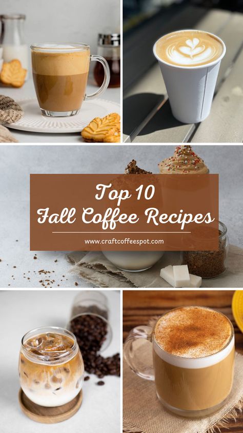 Fall is here, and so are our Top 10 Fall Coffee Recipes! From cozy pumpkin spice lattes to warm caramel brews, we've gathered the best drinks to enjoy all season long. Spice up your morning routine or indulge in a seasonal treat, these recipes are perfect for autumn. Chestnut Praline Latte, Fall Coffee Recipes, Coffee Protein Smoothie, Best Drinks, Coffee Treats, Pumpkin Spice Lattes, Gingerbread Latte, Coffee Games, Pumpkin Spice Coffee