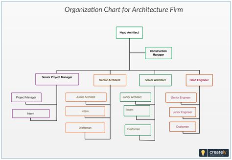 Organization Chart for Architecture Firm. You can use this template to plan and design the reporting structure of your organization. Click on the template to edit online and use it to embed in your website.  #organizationchart #orgchart #heirachy #diagrams #templates #orgcharts Hr Planning, Organizational Chart Design, Student Design, Enterprise Architecture, House Organization, Abseiling, Business Continuity Planning, Organization Chart, Pencil Sketching