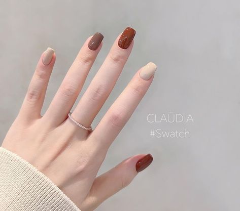 Square Form, Minimal Nails Art, Western Brown, Hello Nails, Hippie Nails, Subtle Nails, Beauty Nails Design, Gel Nails Diy, Simple Gel Nails