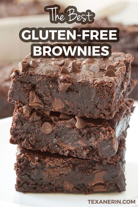 Best Gluten Free Brownies Recipe, Easy Brownies, Baking Brownies, Easy Healthy Dessert, Gluten Free Brownies Recipe, Brownies Chocolate, Gluten Free Brownies, Gluten Free Desserts Recipes, Healthy Desserts Easy