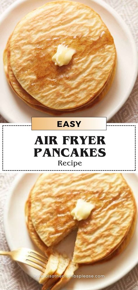 Say goodbye to flipping pancakes on a pan! Introduce yourself to the hassle-free world of air fryer pancakes. With just a few simple steps, you'll have stacks of golden, fluffy pancakes. It's a revolutionary way to make your favorite breakfast treat! Click to uncover the easy steps. Air Fried Pancakes, Breakfast Air Fryer Ideas, Air Fryer Crepes, Air Fryer Pancakes Parchment Paper, Air Fry Pancakes, Pancakes Airfryer, Airfryer Pancakes, Airfryer Breakfast Recipes, Pancake Air Fryer