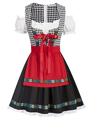 Kate Kasin Women's German Dirndl Dress Costumes for Traditional Bavarian Oktoberfest Carnival Halloween German Dirndl Dress, German Dress Dirndl, Carnival Halloween, Halloween Clothing, Dirndl Dress, Eco Friendly Fabric, High Quality T Shirts, Costume Dress, Exclusive Collection