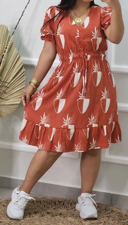 Outfits Gorditas, Fancy Short Dresses, Simple Frock Design, Simple Frocks, Casual Dresses Plus Size, Casual Formal Dresses, Short African Dresses, Dressy Casual Outfits, Cute Dress Outfits