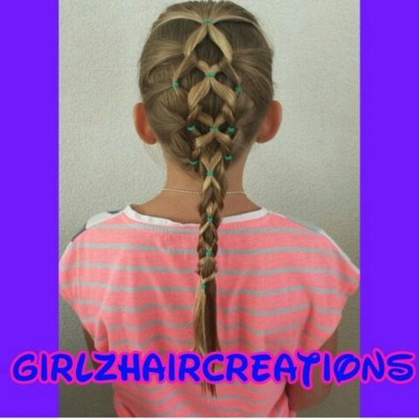 The loombraid!! See my youtube channel Girls Hairdos, Amber Hair, Kid Hair, Girl Hair Dos, Bella Hair, Haute Hair, School Hair