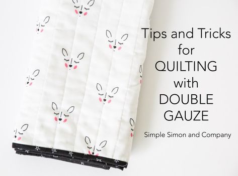 Quilting with Double Gauze Baby Gifts To Sew, Gauze Quilt, Gifts To Sew, Quilted Placemat Patterns, Placemat Patterns, Quilted Placemat, Fat Quarter Projects, Gauze Blanket, Teddy Bear Sewing Pattern