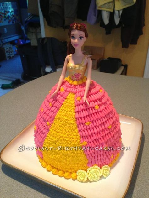 Coolest Barbie Birthday Cake... This website is the Pinterest of birthday cake ideas Pink Barbie Cake, Barbie Cake Designs, Yellow Barbie, Cake Supply Store, Cinderella Birthday Cake, Barbie Doll Cake, Princess Barbie Dolls, Barbie Birthday Cake, Barbie Doll Cakes