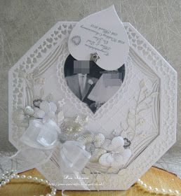 pamscrafts: Diamond Wedding Anniversary card. Diamond Wedding Anniversary Cards Handmade, Diamond Wedding Cards Handmade, Diamond Anniversary Cards Handmade, Octagon Cards, Homemade Wedding Cards, Diamond Wedding Anniversary Cards, Hexagon Cards, Homemade Wedding Gifts, Sue Wilson Cards