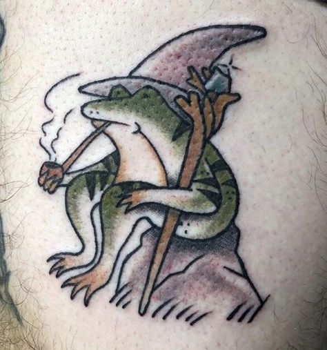 Magic Frog Tattoo, Emporers New Groove Tattoo, Frog Wizard Tattoo, Old School Frog Tattoo, Bullfrog Tattoo, Wizard Frog Tattoo, Traditional Wizard Tattoo, Frog Flash Tattoo, Traditional Frog Tattoo