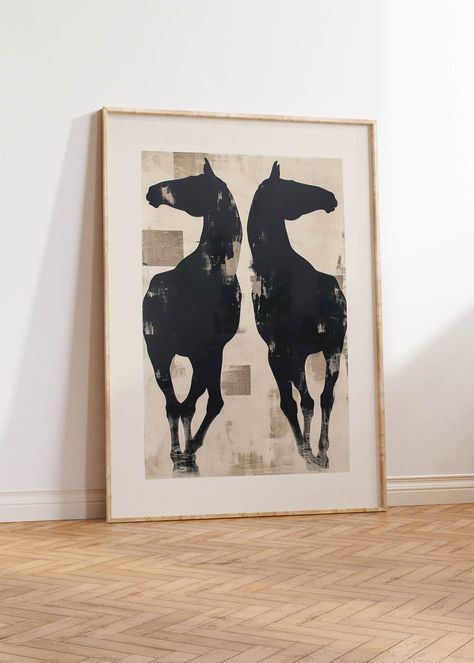 𝗣𝗥𝗜𝗡𝗧𝗔𝗕𝗟𝗘 𝗔𝗥𝗧 | 𝗣𝗟𝗘𝗔𝗦𝗘 𝗥𝗘𝗔𝗗 𝗗𝗘𝗧𝗔𝗜𝗟𝗦 ⬇️ An abstract print of two horses in the style of abstract modern block art, with neutral colors of tan and black. Modern color block art with geometric shapes, boho horse wall art. Modernist horse printable art. Simple clean equestrian decor. Neutral colors horse art print. Equine art gift for the horse lover. Download, print, and frame beautiful, original artwork instantly! 𝗧𝗵𝗶𝘀 𝗶𝘀 𝗮 𝗗𝗜𝗚𝗜𝗧𝗔𝗟 𝗱𝗼𝘄𝗻𝗹𝗼𝗮𝗱 𝗶𝘁𝗲𝗺 𝗼𝗻𝗹𝘆. 𝗡𝗢 𝗣𝗛𝗬𝗦𝗜𝗖𝗔𝗟 𝗶𝘁𝗲𝗺 𝘄𝗶𝗹𝗹 𝗯𝗲 𝘀𝗵𝗶𝗽𝗽𝗲𝗱 𝘁𝗼 𝘆𝗼𝘂 𝗮𝗻𝗱 𝗳𝗿𝗮𝗺𝗶𝗻𝗴 𝗺𝗮𝘁𝗲𝗿𝗶𝗮𝗹𝘀 𝗮𝗿𝗲 𝗡𝗢𝗧 𝗶𝗻𝗰𝗹𝘂𝗱𝗲𝗱. ------------------------- 💙 𝗜𝗻𝗰𝗹𝘂𝗱𝗲𝗱 𝗙𝗶𝗹𝗲𝘀 💙 ------------------------- You will receive 4 high-quality (300 DPI) JPG files for Modern Horse Artwork, Modern Horse Paintings, Cowboy Art Print, Horse Artwork Abstract, Large Prints For Walls, Equestrian Painting, Contemporary Horse Paintings, Horse Art Painting, Horse Portrait Painting