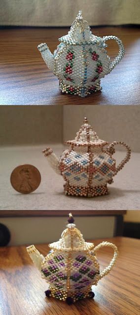 Bead Sculpture, Beaded Objects, 3d Beading, Beaded Patterns, Seed Bead Projects, Seed Bead Crafts, Bead Tutorials, Beading Inspiration, Schmuck Diy